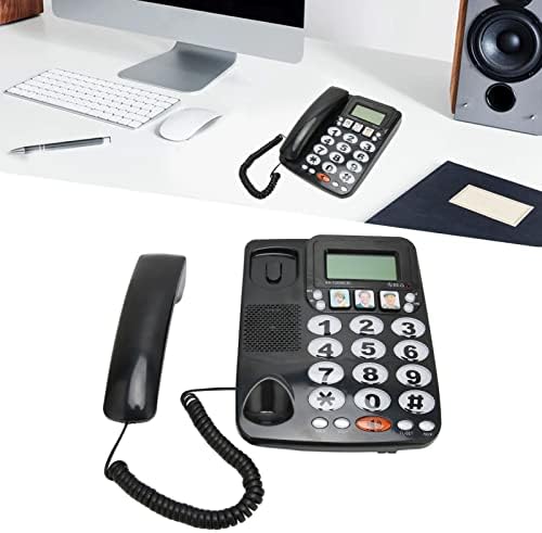 Nagy Gomb, Vezetékes Telefon Időseknek, Vezetékes Telefon, Világos Hang Újrahívás Némítás Hangerő Állítható, Dual Port Vezetékes