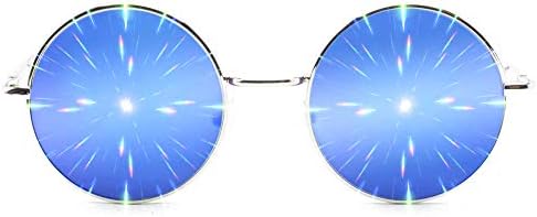 GloFX Limitált Speciális Optikai Szemüveg – Rave Fél Szeme Klub Zenei Fesztivál Ütős 3D-s (Kék)