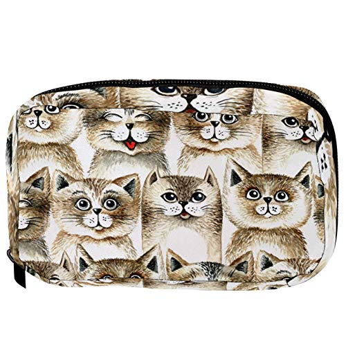 Inhomer Tisztálkodási Női Táskák Macska Állat Utazási Kozmetikai Smink Tok Praktikus Ceruza Esetekben