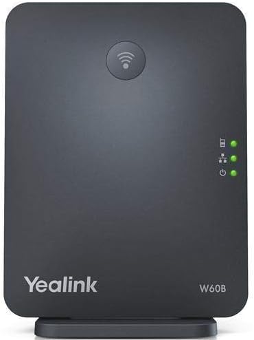 Yealink W60P Vezeték nélküli IP DECT Telefon bázisállomás, 2.4 Inch-es Színes Kijelző. 10/100 Ethernet, 802.3 af PoE Adapter