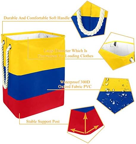 Unicey Zászló Kolumbia Nagy Méretű ruhákat, amiket Összecsukható Tároló Kosár Hálószoba Gyerekszoba Baba