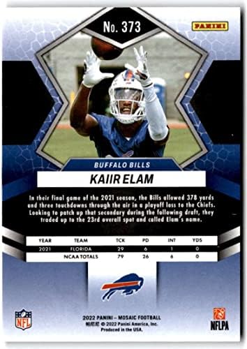 2022 Panini Mozaik 373 Kaiir Elam RC Újonc Buffalo Bills NFL Labdarúgó-Trading Card