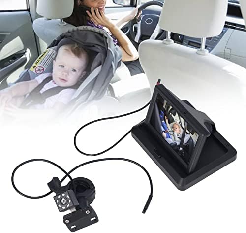 Luqeeg Baba, Autós Kamera, Összecsukható Kocsi Visszapillantó Monitor, 140° - os Látószög Autó Kamera, Kristálytiszta Kilátás Csecsemő Utazási