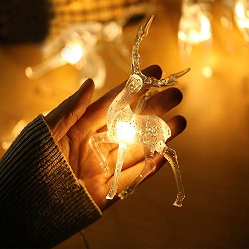 Yajun Rénszarvas LED String Fény Ablak 3D Szarvas Fedett Tűzrakóhely Szoba Dekoráció Ünnepi Dekoráció Lámpa
