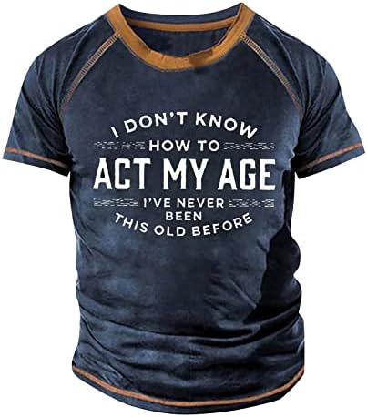 Nem Tudom, hogy viselkedjek A Kor Grafikai Rövid Ujjú T-shirt a Férfiak, apák Napja Kreativitás Retro Legénység-Nyakú Felsők