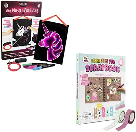 DOODLE HOG 10% megtakarítás Egyszarvúak Ajándékok Lányoknak - Neon világít Art + Pöttyös Rózsaszín Scrapbook Csomag