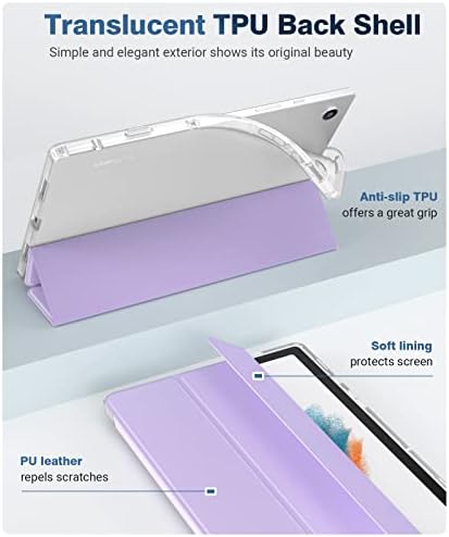 TiMOVO Samsung Galaxy Tab A8 10.5 Esetben Galaxy Tab A8 Esetben SM-X200/SM-X205, Vékony, Puha TPU Áttetsző Matt Vissza védőburkolat