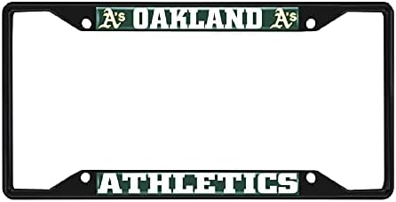 Rajongó Szőnyeg 31315: Oakland Athletics Fém Rendszámtábla Keret, Fekete Kivitelben