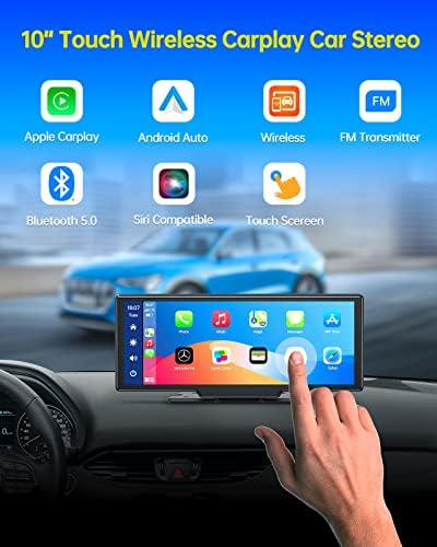 Vezeték nélküli Apple Carplay Autó Hifi GPS Navigáció, 10 Hüvelykes Touch Autó lejátszási Képernyőn Audio Autó Rádió Vevő Android