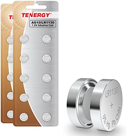 Tenergy AG10 gombelemek, 1,5 V AG10 Elem az Órák, Számológépek, Lézerek, valamint Több, 10 Szám (Csomag 1)