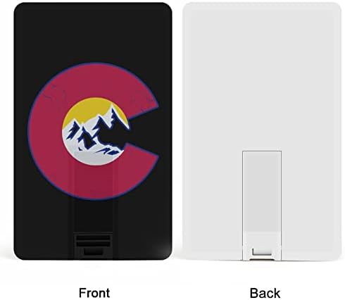 Colorado-Hegység Zászló USB 2.0 Flash-Meghajtók Memory Stick Hitelkártya Forma