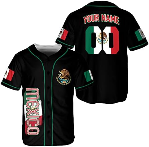 Egyéni Mexikó Baseball Jersey 2023, Nyomtatás, Személyre szabott Mexikói Zászló Baseball Jersey Póló a Név Száma, Ajándék Férfiaknak,