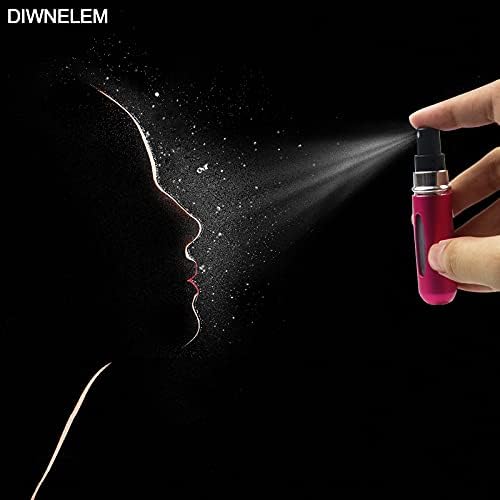 DIWNELEM 6 Db Mini Újratölthető Parfüm Üres Spray Palackot,5ml Parfüm Porlasztó Üveg,Utazási Spray-Illat Szivattyú Esetben,Parfüm