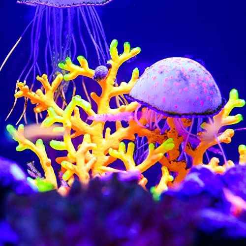 VOCOSTE Puha Szilikon Izzó Akvárium Szimuláció a Korall 3.94, Fluoreszcencia Úszó Vízi Mesterséges Korall az akvárium Dekoráció, Lila