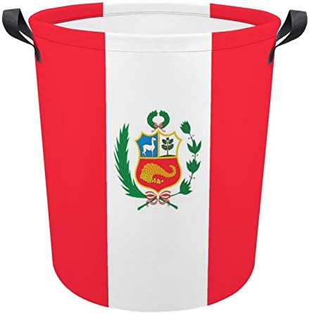 Peru Zászló Nagy Kosárban Vízálló Szennyesben Összecsukható Tároló Kosár Játék Szervezője