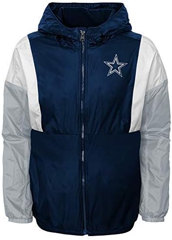 Dallas Cowboys NFL Ifjúsági Kabát, Egy Zsák 1/4 Cipzár Teljesítmény Dzseki, Sötétkék