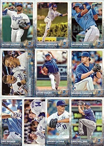2015 Topps (Sorozat 1 & 2) Kansas City Royals Baseball Kártya Csapat Set - 22-Kártya Készlet tartalmaz Salvador Perez, Alex