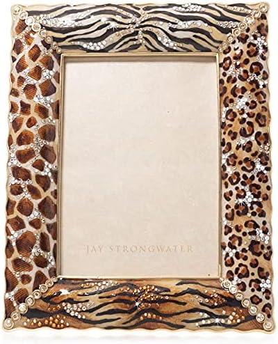 Jay Strongwater Vegyes Állati Nyomtatás Képkeret, Négy Klasszikus Szafari Gyűjtemény Ujjlenyomat, 5 x 7