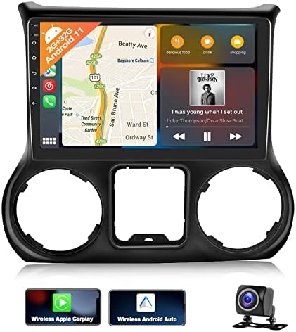 [2+32G] Android 11 Autó Hifi a Jeep Wrangler 2011-2014 az Apple Carplay&Android Auto,10.1 Hüvelykes érintőképernyő, Autó Rádió, GPS,