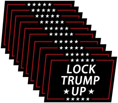 10 Pack Zár Trump Matricák Zárja be Anti Adu a Börtön Matrica Laptop Lökhárító Matrica Ablak Vízálló Autó Matricák