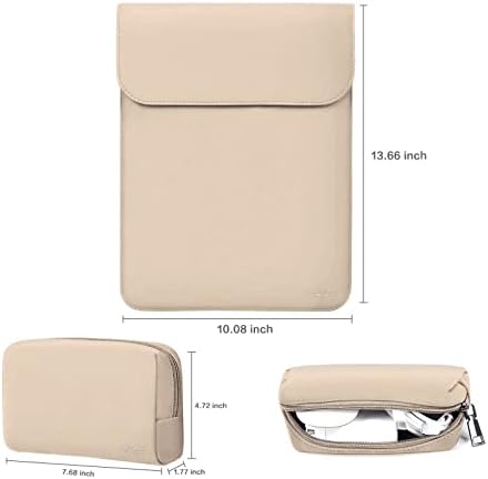 MOSISO Kompatibilis MacBook Pro 13 hüvelykes Esetben a 2023-as, 2022, 2021- M2 M1, Ál-Velúr Bőr Laptop Sleeve Kis Táska & Keyboard Cover