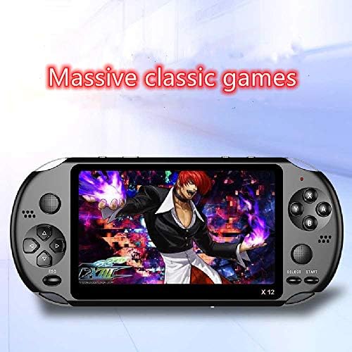 NC 5.1 Hüvelyk PSP X12 Kettős Joystick Kézi játékkonzol MP5 Nagy Képernyőn Játékos Nosztalgikus Arcade Fekete