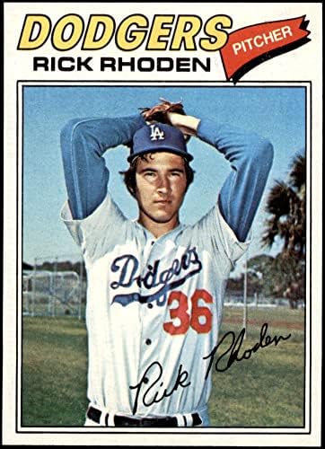 1977 Topps 245 Rick Rhoden Los Angeles Dodgers (Baseball Kártya) NM/MT Dodgers