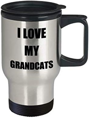 Szeretem A Grandcats Utazási Bögre Vicces Ajándék Ötlet Újdonság Gag Kávé, Tea 14oz Rozsdamentes Acél