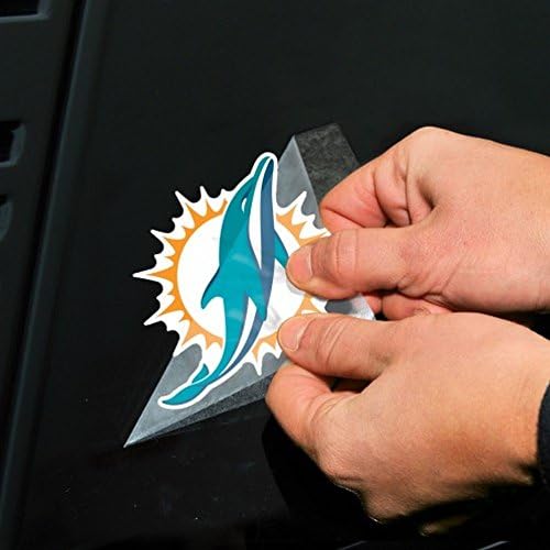 Miami Dolphins Hivatalos NFL 4 inch x 4 inch Meghalni Vágott Autó Matrica által Wincraft 630537