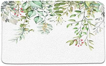 Virágos Levelek Szőnyeg Zsálya Zöld Levelek Eukaliptusz Virágos Növény Akvarell Gyógynövények Botanikus Rusztikus Természet Tavaszi Fürdőszoba