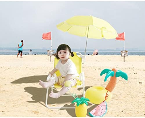 A gyerekek Deckchair Meghatározott, Strand Szék Esernyő, Kültéri Gyermek Szék, 360° - os Elforgatás Levehető Szék Napernyő (Szín