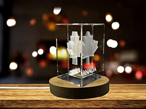 Maple Leaf Kanada 3D Vésett Kristály Emlék/Ajándék/Dekor/Gyűjthető/Szuvenír (XX-Nagy)