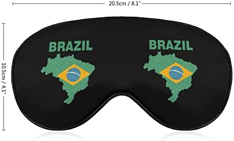 Régi Zászló Térkép Brazília Puha Szem Maszk Hatékony Árnyékoló Aludni Maszk Kényelem Kendőt, Elasztikus, Állítható Pánt