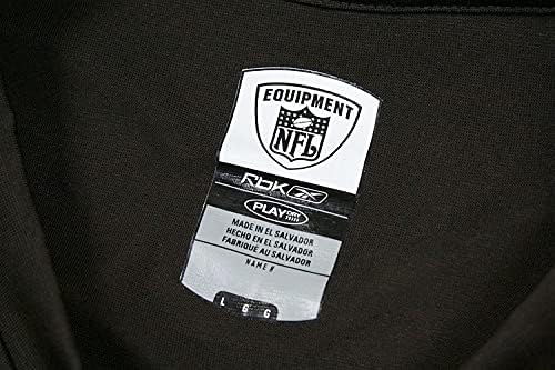 Berendezés NFL PlayDry Férfi Rövid Ujjú Képzési Felső, Póló (Közepes, Sötét Barna)