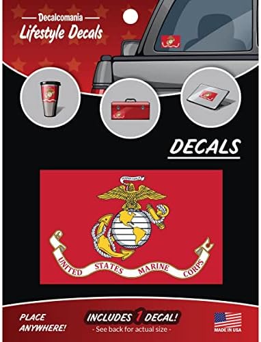 Egyesült Államok tengerészgyalogságának Zászló Vinil Jármű Matricák - Nagy 4 x 6.5 Zászló Vinyl Matrica Lökhárító Matricák - USMC Zászló