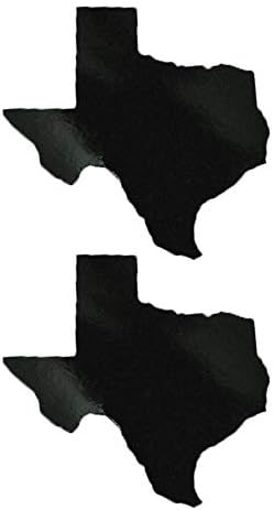 LiteMark Texas Állam Matrica | Fényvisszaverő Fekete 2.5 Inch Texas Matrica | Kemény Kalap Sisak Eszköz Teherautót Csomag 2