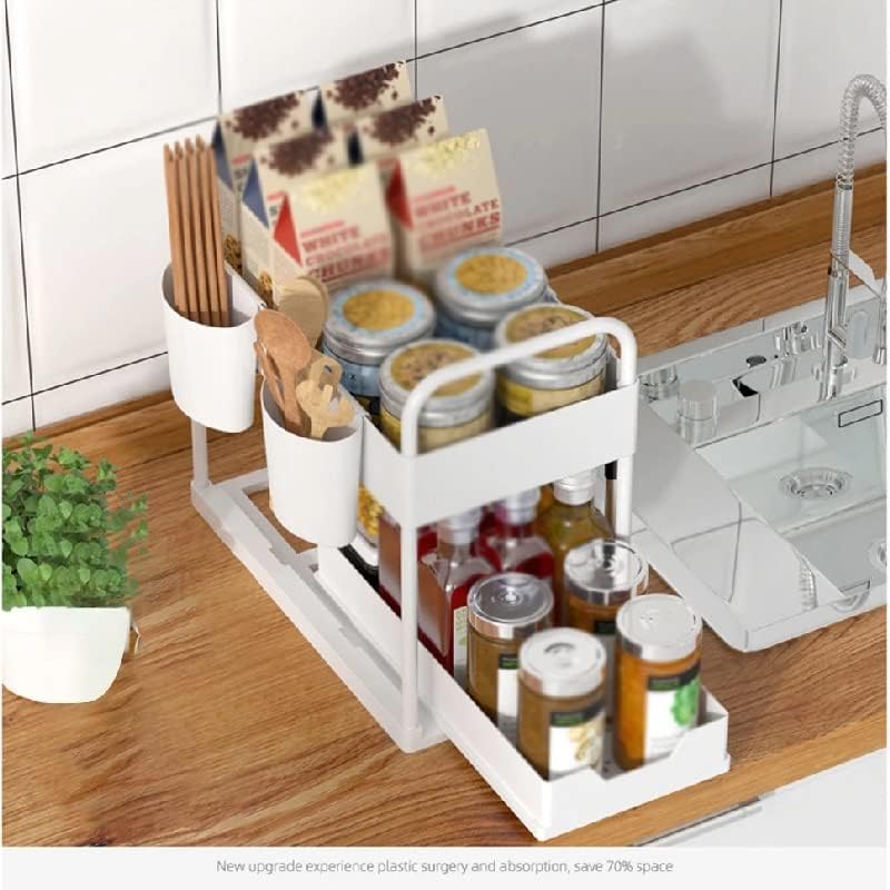 JAHH kihúzható fűszertartó Mosogató Rack Nappali Asztal Tárolás Befejezése Polc Egyszerű Fürdőszoba (Szín : D, Méret : 16.5 * 40cm)