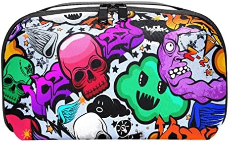 Graffiti Rajzfilm Bizarr Funky Elektronikus Szervező, Ütésálló Hordtáska Védőtok, Kis Utazási Kábel Szervező Táska Tok