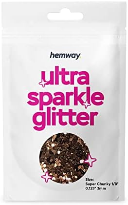 Hemway Premium Ultra Szikrázó Csillogás Többcélú Fém Lemezes for Arts Kézműves Körmök Kozmetikai Gyanta Fesztivál Arca - Bronz-Barna