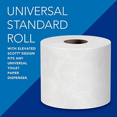 Scott® Szakmai Standard Tekercs Wc-Papír (04460), Emelkedett Design, 2-Rétegű, Fehér, Egyedileg csomagolva, tekercs, (550