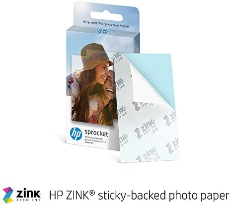 HP Lánckerék Hordozható fotónyomtató 2. Kiadás (Pír) & Lánckerék Fotó Papír, Ragadós-Fedezetű 20 lap