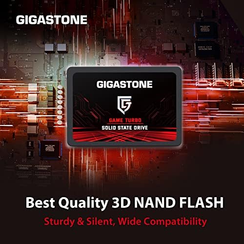 Gigastone Játék a Turbó 3-Pack 128GB SSD SATA III 6 gb/s. 3D-s NAND 2.5 Belső szilárdtestalapú Meghajtó Olvassa fel, hogy 520MB/s. Kompatibilis