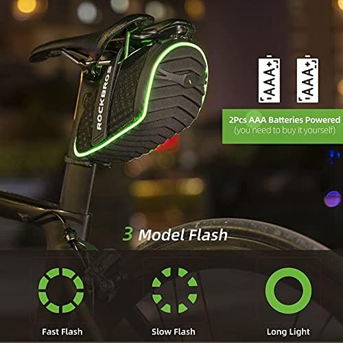ROCKBROS Kerékpár Ülés Táska Nyereg Táska Kerékpár LED Lámpa Kerékpár Táska az Ülés Alatt Shell 3D Kerékpár Tároló Táska Vízálló