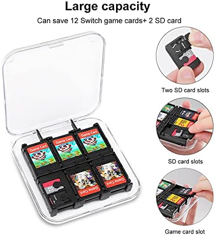 Csontok,láb Játék Egy Kutya Játék Kártya Esetben Nehéz Védelmi Szervező Box Nintendo Kapcsoló (12 Slot Tiszta Shell)
