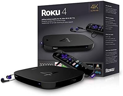Roku 4 | HD-s 4K UHD Streaming Media Player Fokozott Távoli (hangalapú Keresés, Elveszett Távirányító Kereső, valamint Fejhallgató),