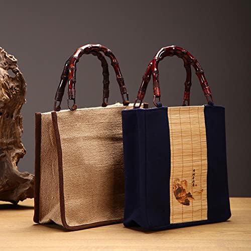 Bambusz táska, Bambusz Selyem Táska, Bambusz szívószál táska, Szalma, pénztárca, női -, Szalma-táska, Bambusz női táskák
