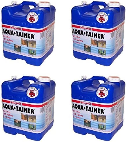 Reliance Termékek Aqua-Tainer 7 Liter Merev Víz Tartály, Kék, 11.3 Inch x 11.0 Inch x 15.3 Hüvelyk...
