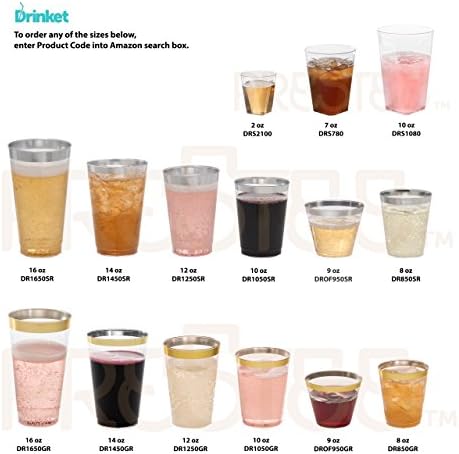 200 Átlátszó Műanyag Poharak - 9 Uncia | Nehéz Eldobható Poharak | Műanyag Bor Cups | Műanyag Koktél Szemüveg | Műanyag Poharakból Isszák