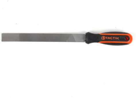 Tactix 300001 Lapos Fájl Acél, 200mm/8 Colos, Fekete/Narancs