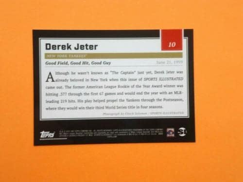 Derek Jeter 2021 TOPPS SPORTS ILLUSTRATED 1999 FEDEZZE 7/70 Kártya 10 FEHÉR kerettel - Asztalon Baseball Kártyák